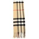 Burberry Signature Check Scarf in Brown Cashmere