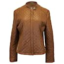 Lauren Ralph Lauren Quilted Jacket in Brown Leather  - Autre Marque