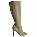 Christian Louboutin Kate 85 Knee-high Stiletto Boots in Beige calf leather Leather