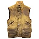 Polo Ralph Lauren Waxed Vest in Green Cotton