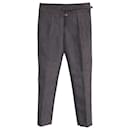 Yves Saint Laurent Pants Jacquard Print Pants in Grey Polyamide
