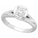 *VLGARI Bvlgari Incontro DAMORE Diamond Ring 8 Size about 7 #47  Platinum  Ring Solitaire [Used] - Bulgari