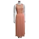 Peach evening gown with sequins and rhinestones - Jenny Packham