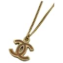 ***CHANEL  [OLD] Lame processing coco mark necklace - Chanel