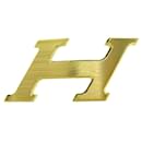 NEW HERMES H SPEED BELT BUCKLE 32MM GOLD METAL BRUSHED BELT BUCKLE - Hermès