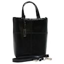 GUCCI Hand Bag Patent leather 2way Shoulder Bag Black 000-2113-0553 Auth ar9686b - Gucci