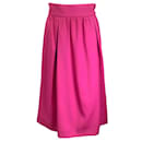 Falda midi de lana rosa fucsia Moschino Couture