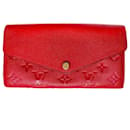 Sarah Empreinte Leather Red Wallet - Louis Vuitton
