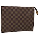 LOUIS VUITTON Damier Ebene Poche Toilette 26 Poche 100ème modèle N47543 auth 46643 - Louis Vuitton