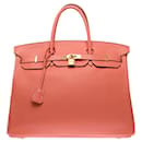 HERMES BIRKIN Tasche 40 aus rosafarbenem Leder - 101258 - Hermès