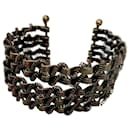 Articulated cuff bracelet 5 Sahara bronze metal rows - Autre Marque