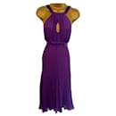 Hobbs London Cadbury Purple Silk Sleeveless Occasion Dress UK 10 US 6 EU 38