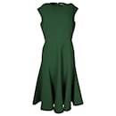 Emilia Wickstead Crepe Midi Dress in Green Polyester - Autre Marque
