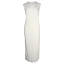 Vestido midi plissado Anine Bing Melanie em poliéster creme