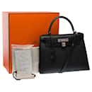 Hermes Kelly bag 28 in black leather - 101273 - Hermès