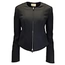 The Row Black Saori Full Zip Silk Lined Technical Stretch Jacket - The row