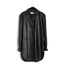 Tunica abito camicia in pelle nera FR38 - Maison Martin Margiela