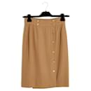 1990s Camel Wool Wrap Skirt EN36/38 - Chanel