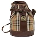 Burberrys Nova Check Shoulder Bag Canvas Beige Brown Auth 48030 - Autre Marque