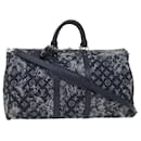 LOUIS VUITTON Monogram tapisserie Keepall Bandoulière 50 Boston M57285 auth 48047A - Louis Vuitton