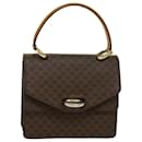 CELINE Macadam Canvas Hand Bag PVC Leather Brown Auth 47998 - Céline