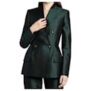 Givenchy bottle green wool and silk blazer jacket
