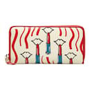 Valentino Printed Leather Zip Around Wallet Leather Long Wallet in Excellent condition