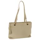 BALLY Quilted Shoulder Bag Leather Beige Auth yb275 - Bally