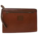 Burberrys Clutch Bag Leather Brown Auth yk7778 - Autre Marque