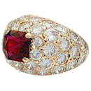 Ring M.Gérard in yellow gold, diamonds and rubies. - Autre Marque