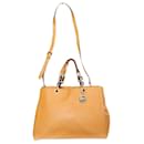 Michael Kors, brown leather tote bag with shoulder strap