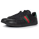 gucci, Ace leather trainers in black - Gucci