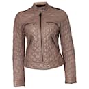 Enes, Quilted leather biker jacket - Autre Marque