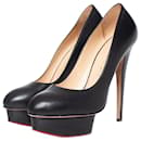 Charlotte Olimpia, Zapatos de tacón con plataforma de piel negra. - Charlotte Olympia