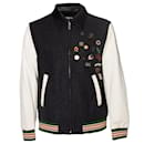 Dsquared2, bomber jacket with leather sleeves
