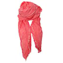 Faliero Sarti, Pink scarf with raw edges.