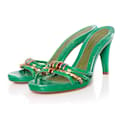 MARC JACOBS, Sandalias de cuero verde. - Marc Jacobs