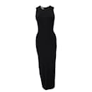Paco Rabanne (Vintage), Black Long Evening Dress (stretch) in size FR4O/M.