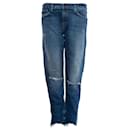 J Brand, Mid blue jeans with rips