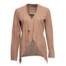 Raw+ Femme, brown goat leather jacket with 2 side pockets in size FR40/M. - Autre Marque