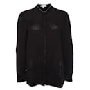 Reiss, black blouse with lace.