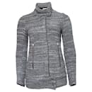 IRO, knitted wool biker jacket in grey - Iro