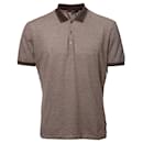 gucci, brown polo with web detail - Gucci