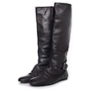 BURBERRY, Brown leather horse riding boots - Burberry