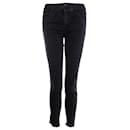 Marca J, Calça jeans preta com estampa de zebra - J Brand