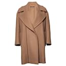 gucci, Brown oversized cashmere coat. - Gucci