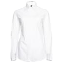 E-Play, weiße Bluse mit grau gefärbtem Effekt - Autre Marque