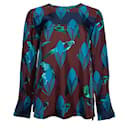 Odeeh, silk blouse with bird and feather print - Autre Marque