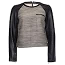 Phillip Lim, Raglan Top with Leather Sleeves.