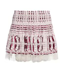 gucci, ruffle skirt with wale print. - Gucci